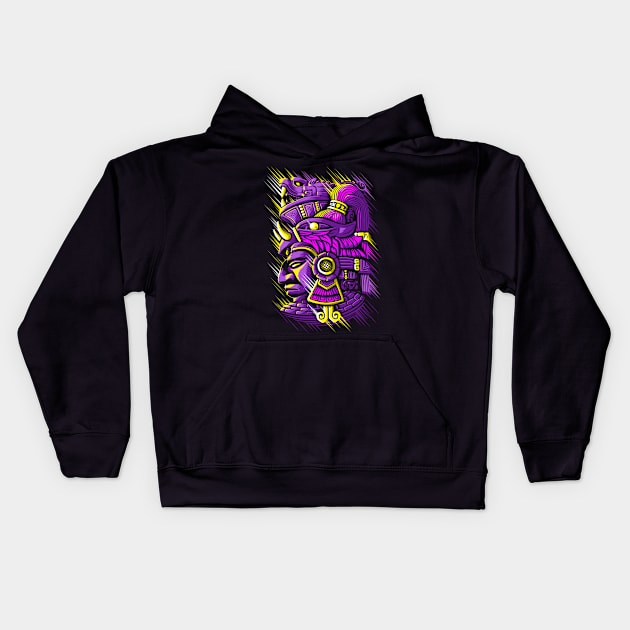 Psychedelic maya Kids Hoodie by albertocubatas